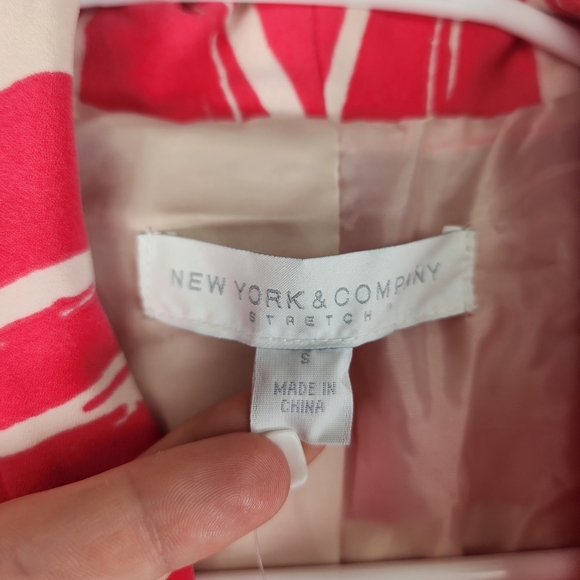 NY&C Stretch Womens Small Open Front Blazer Jacket Asymmetrical Lined Nwt New - Picture 5 of 7